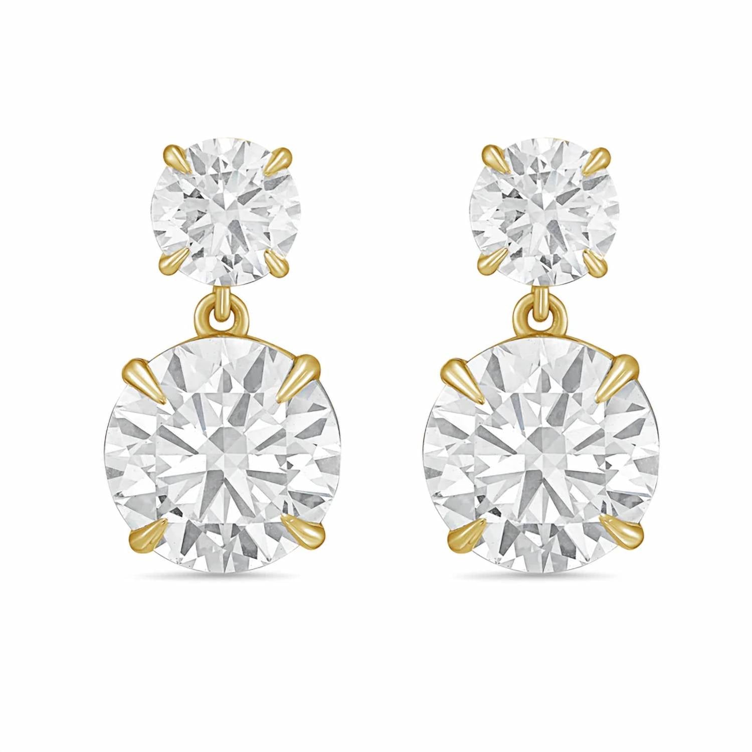 Diana M Jewels - Women's Round Lab-Grown Diamond Stud Earrings (20.00 Ct TCW) - Signature