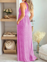 Pretty Bash - Women's Pocketed Sleeveless Maxi Dress