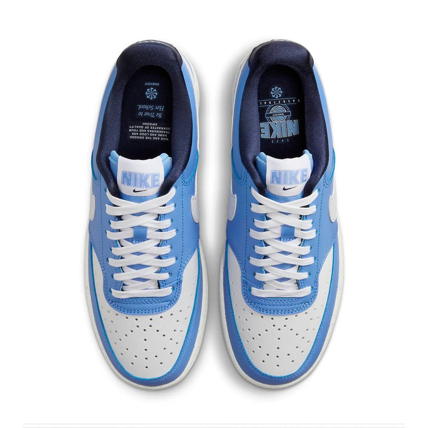NIKE Women's Court Vision NN Shoes in valor blue white - women's sneaker - alternate view