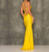Dave & Johnny - Fitted Ruched Prom Dress