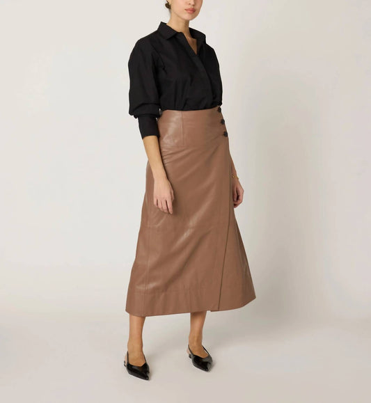 Cleobella - Livia Leather Midi Skirt