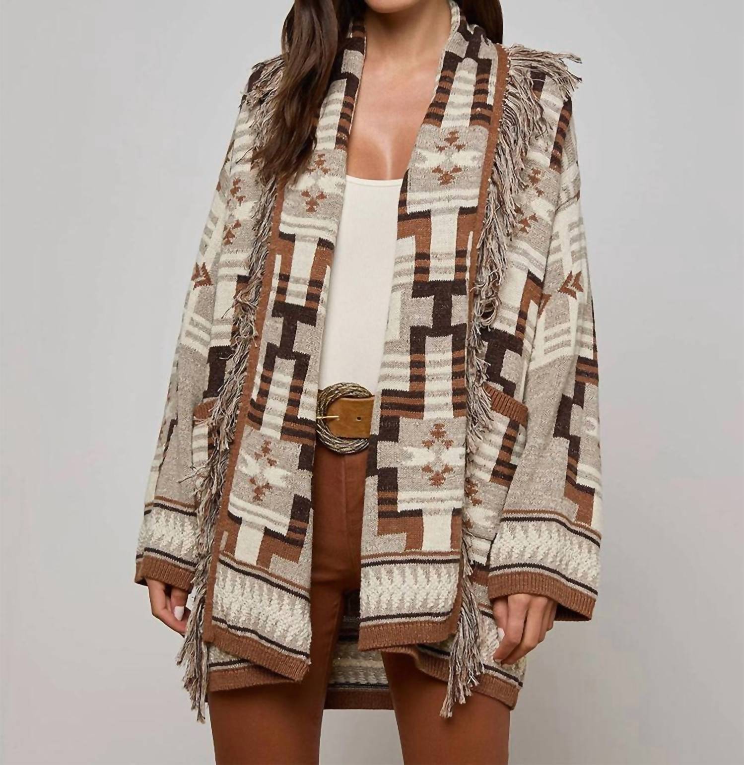 L'Agence - Jair Jacquard Frng Cardigan