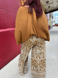 Hyfve - Floral Paisley Print Wide Leg Pants