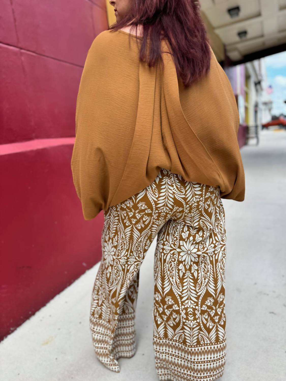 Hyfve - Floral Paisley Print Wide Leg Pants
