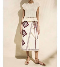 Marie Oliver - Luca Embroidered Wrap Skirt