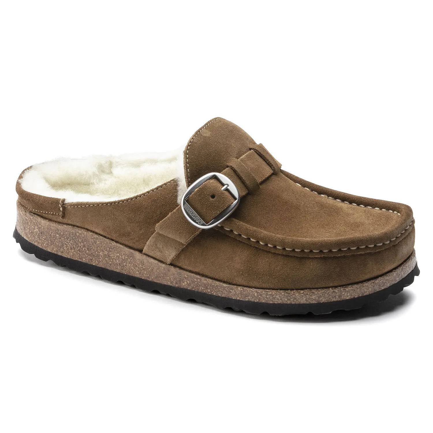 Birkenstock - WOMEN'S BUCKLEY SHEARLING SUEDE LEATHER CLOG - NARROW WIDTH