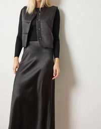 Lilla P - Women's Satin Quilted Vest