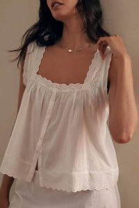 The Great. - Eyelet Tank Top