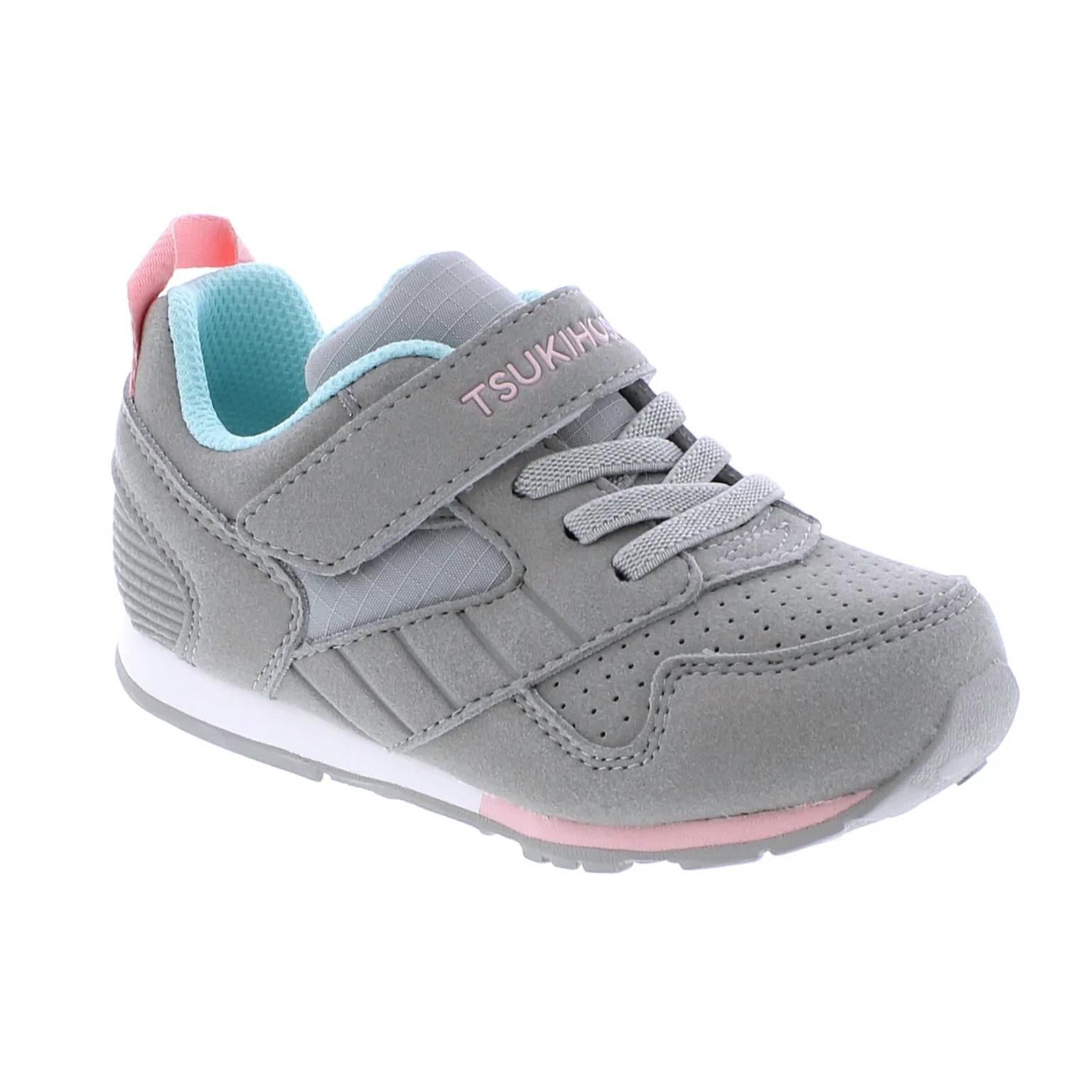 Tsukihoshi Kids Racer Sneaker in grey pink - kids' sneaker