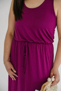 Mittoshop - Kelsey Scoop Neck Racerback Tank Maxi Dress