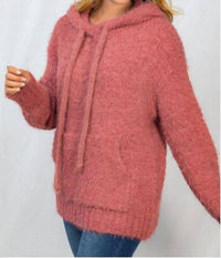 White Birch - Fuzzy Knit Hoodie