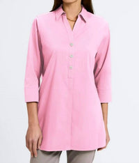 Foxcroft - No Iron Button Up Tunic Top