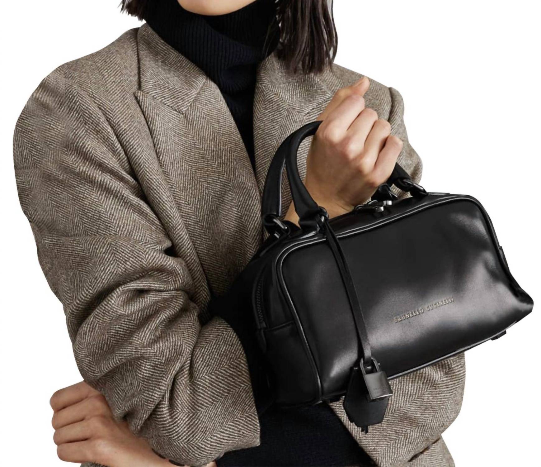 Brunello Cucinelli - Women's Glossy Nappa Boston Top Handle Bag