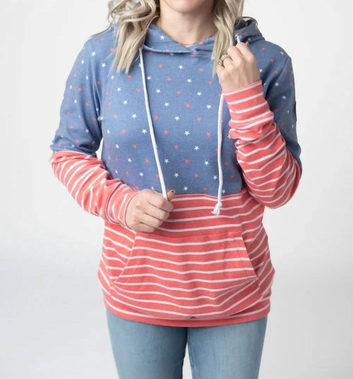 Michelle Mae - Hailey Stars And Stripes Pullover Hoodie