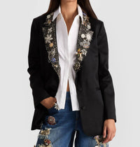 Alice + Olivia - Elna Embellished Long Blazer