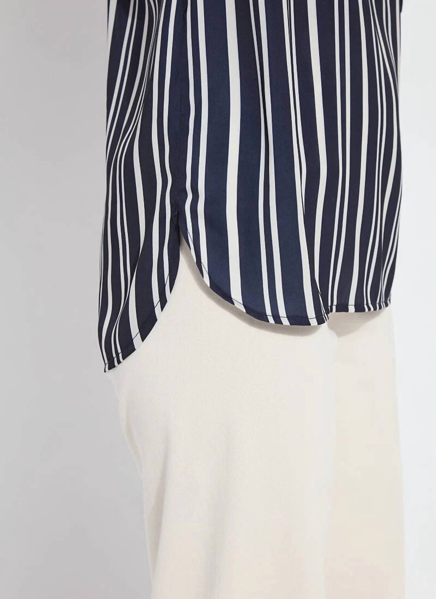 Lysse - Tamar Stripe Bow-tie Neck Top