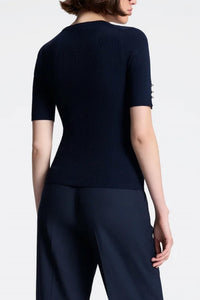 A.L.C. Josie Top in navy - women's t-shirt - alternate view