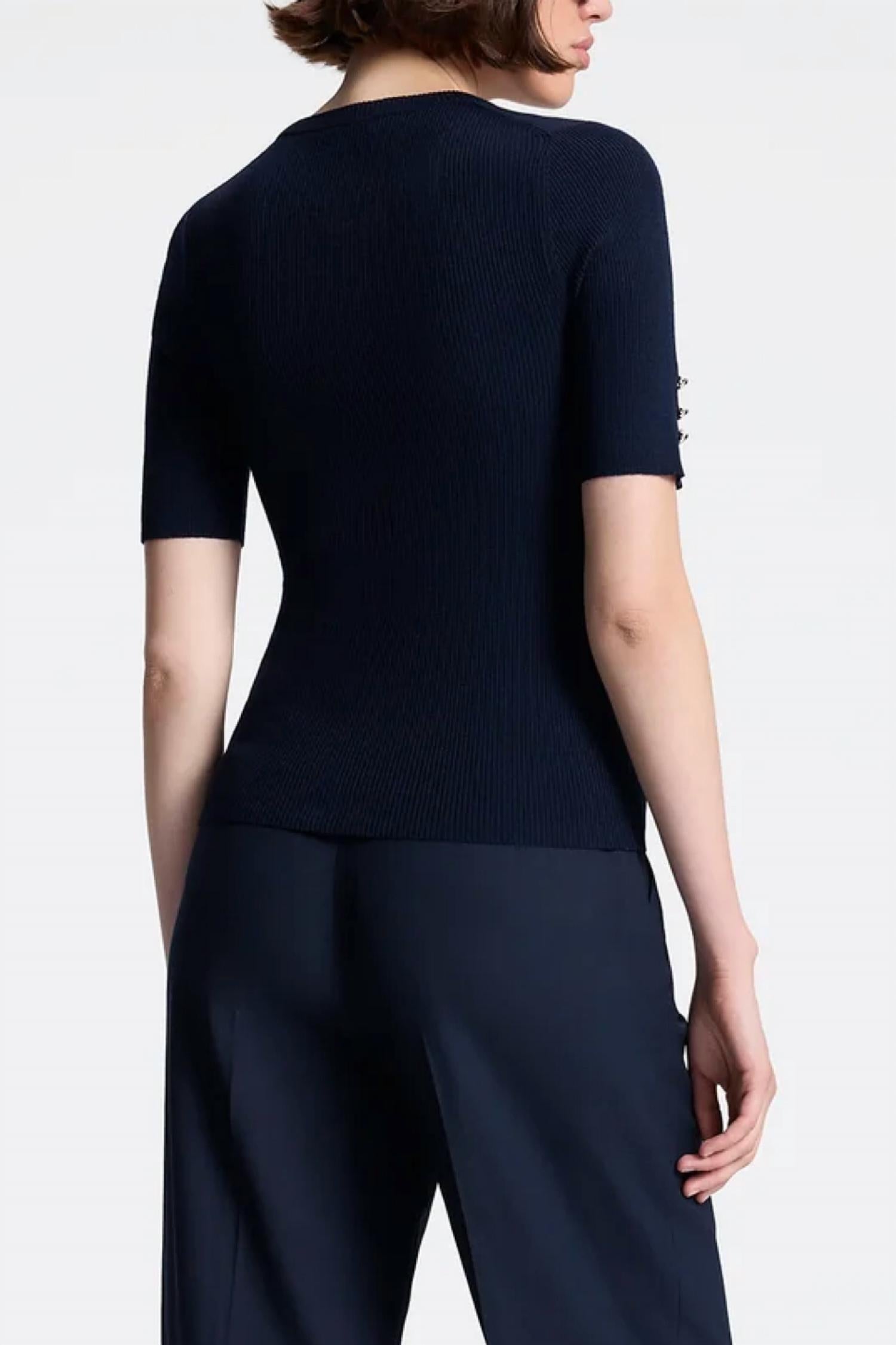 A.L.C. Josie Top in navy - women's t-shirt - alternate view