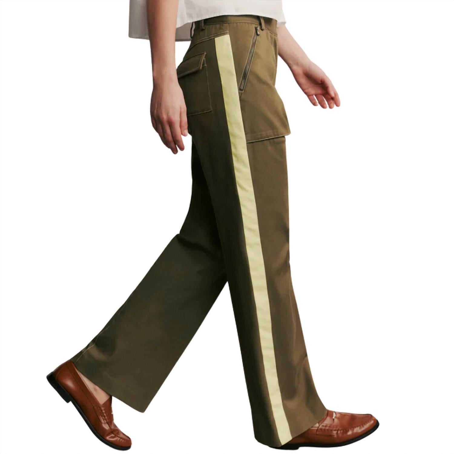 TWP Women's Isa Pant in dark olive - women's pants - alternate view