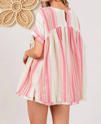 Sage+Fig - In My Mind Babydoll Short Sleeve Top