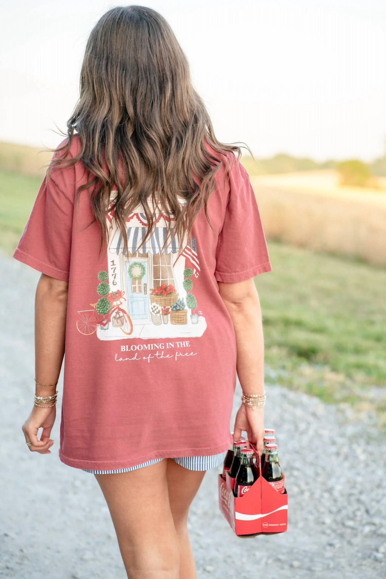 Comfort Colors - Blooming In The Land Of The Free Graphic Tee