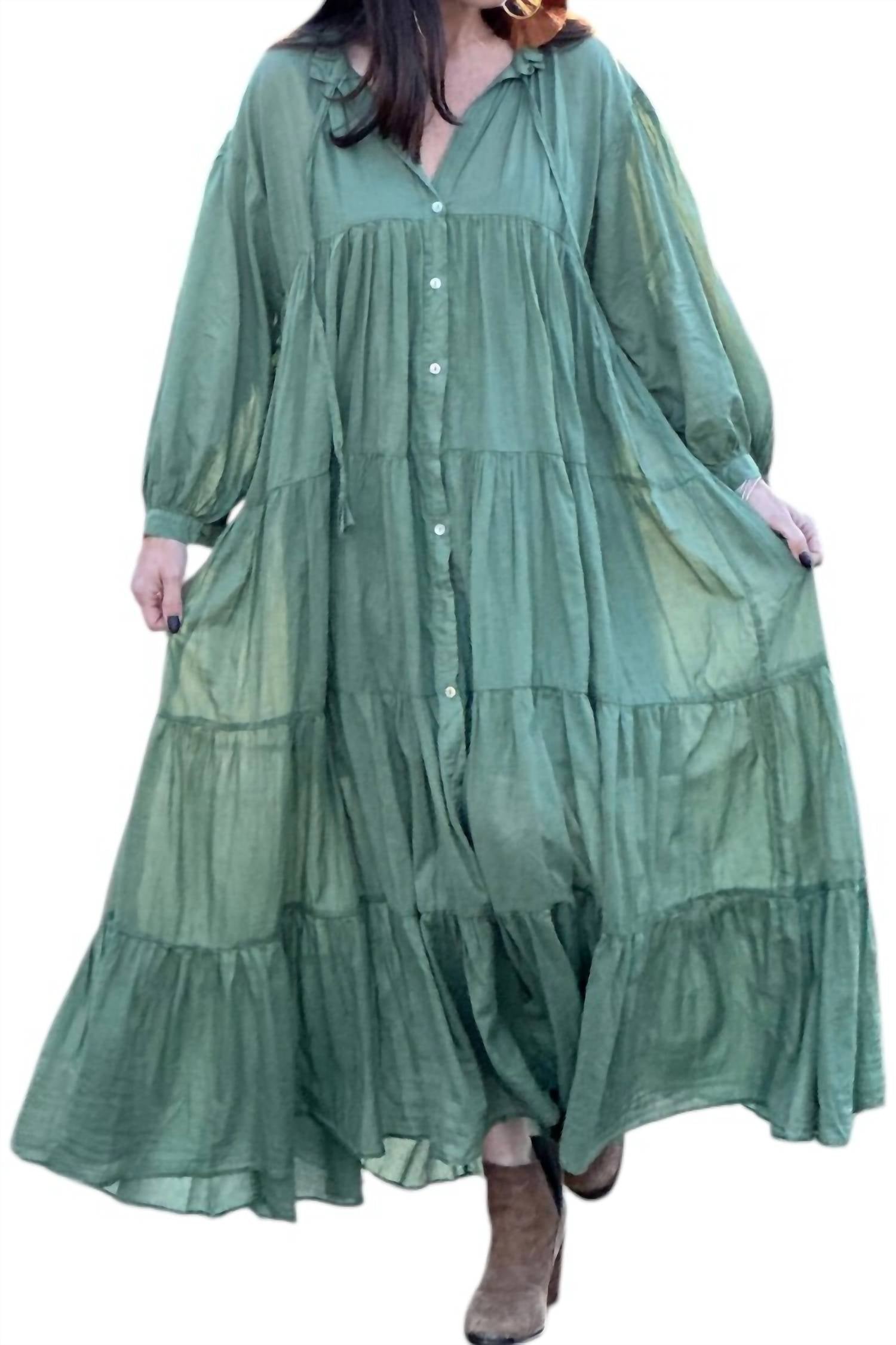 Pearl And Caviar - Daphne Long Sleeve Maxi Dress