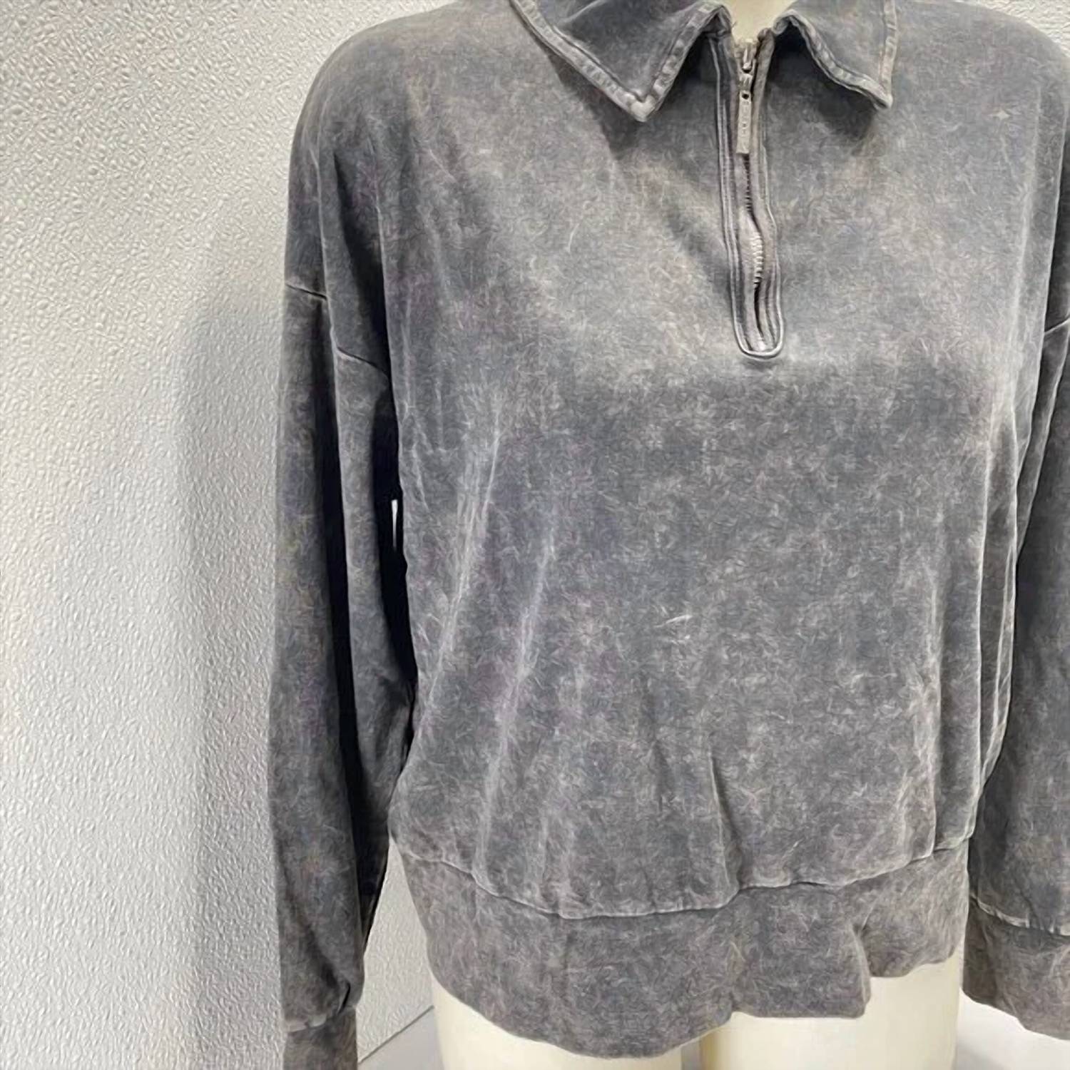 Hard Tail Forever - Women's Mineral Wash Half-zip Shirt - Plus