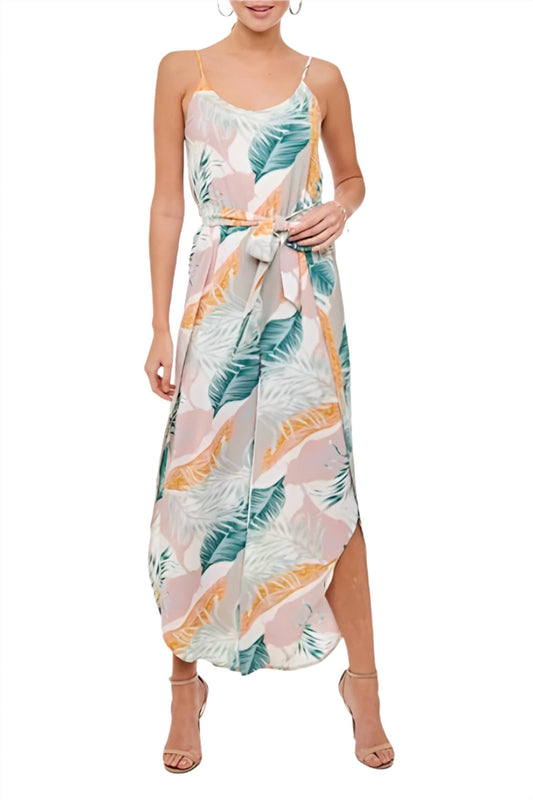 Llove - Tulip Cut Tropical Jumpsuit