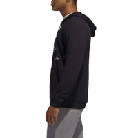 adidas Men's Definition Basketball Hoodie in black - men's shirt - alternate view