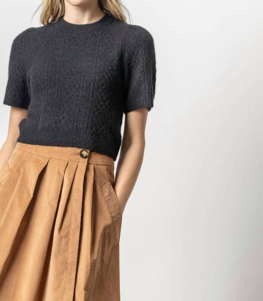 Lilla P - Cropped Cable Sweater