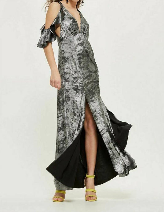 Topshop - Foil Shimmer Maxi Dress