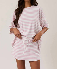 Le Lis - SHORT SLEEVE ROUND NECK OVERSIZED STRIPE T-SHIRT