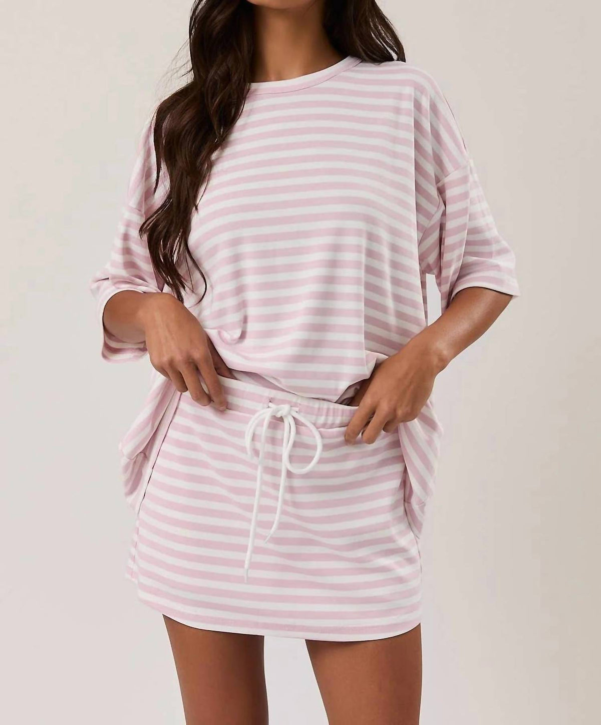 Le Lis - SHORT SLEEVE ROUND NECK OVERSIZED STRIPE T-SHIRT