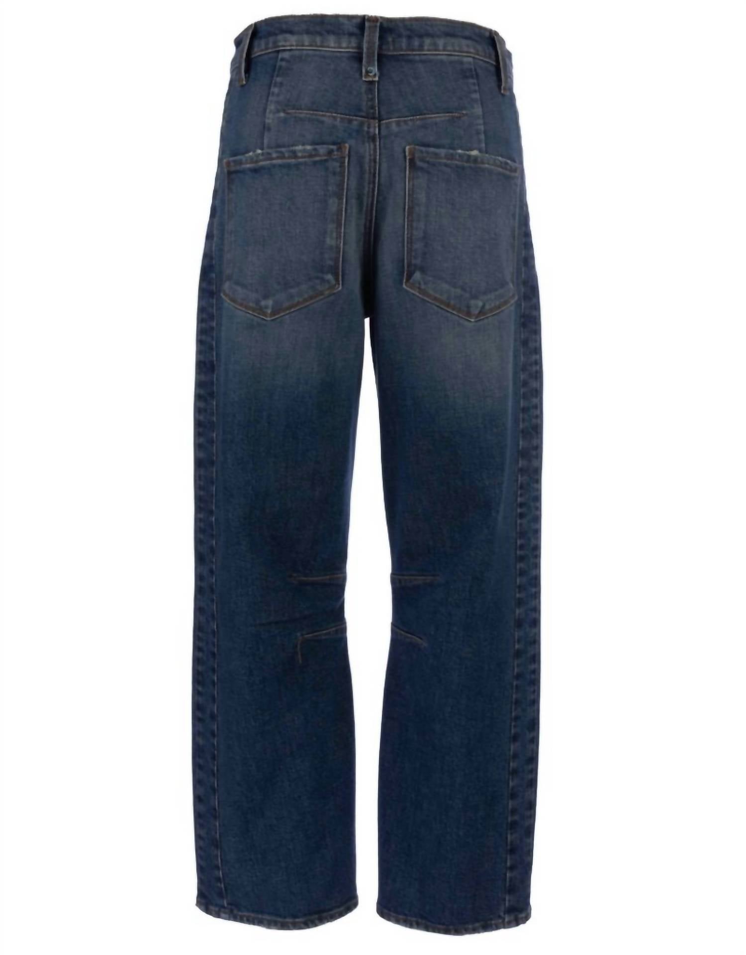 Edyson - Jack Barrel Slouchy Straight Leg Raw Hem Jeans