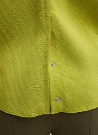 Tibi - Plisse Hinged Long Sleeve Top