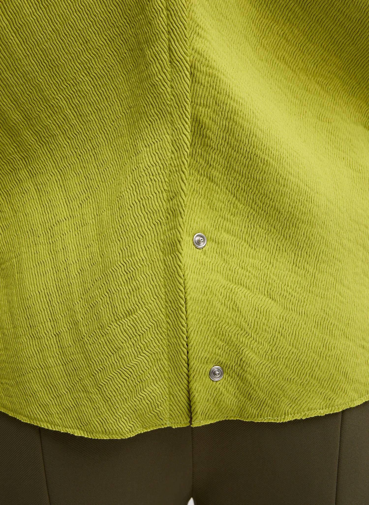 Tibi - Plisse Hinged Long Sleeve Top
