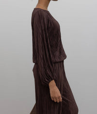 Collective - Plisse Round Neck Top