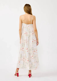 Lovestitch - Smocked Ditsy Floral Tiered Maxi Dress
