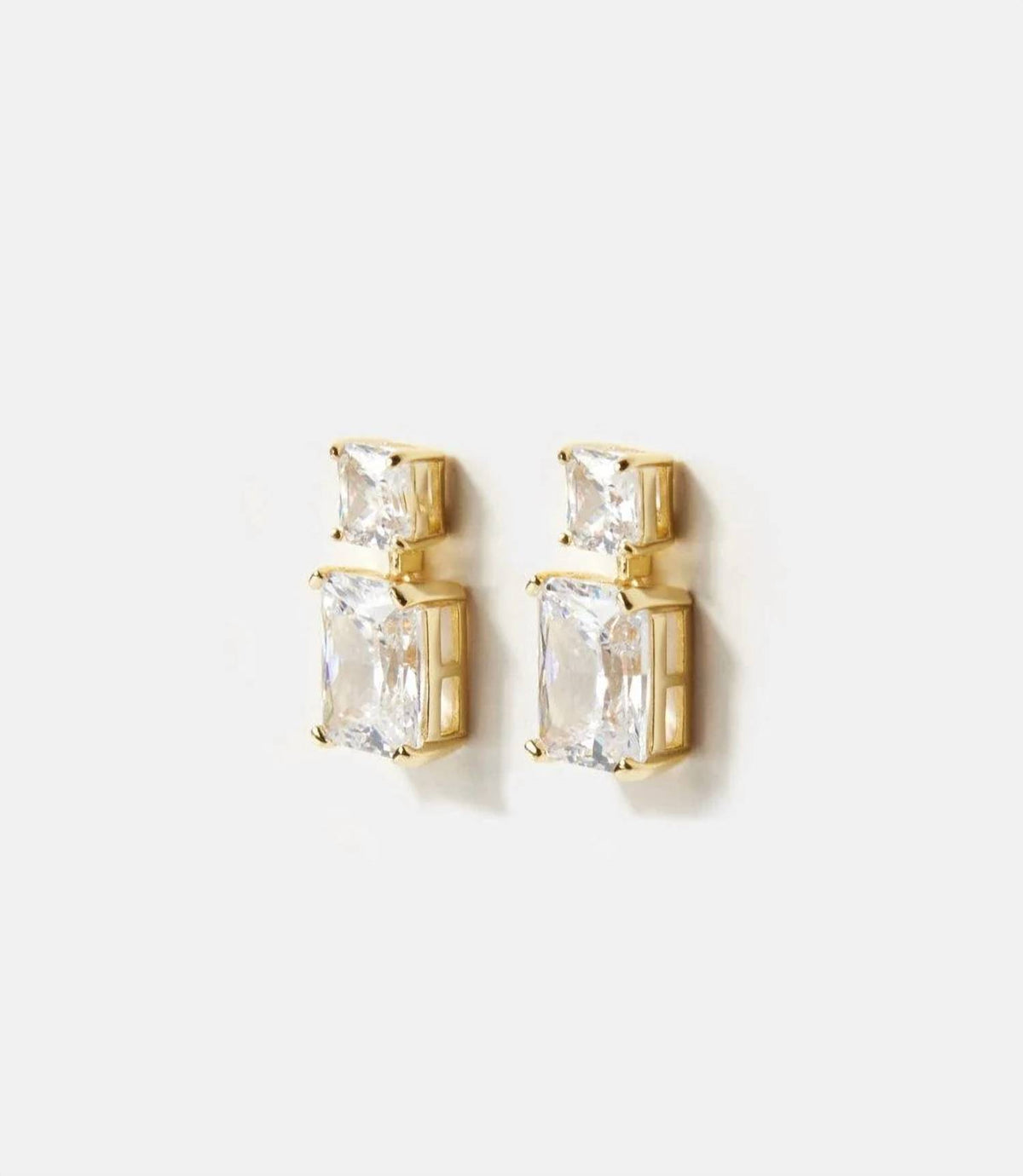 Marlyn Schiff - Women's Princess Cut Drop Earrings