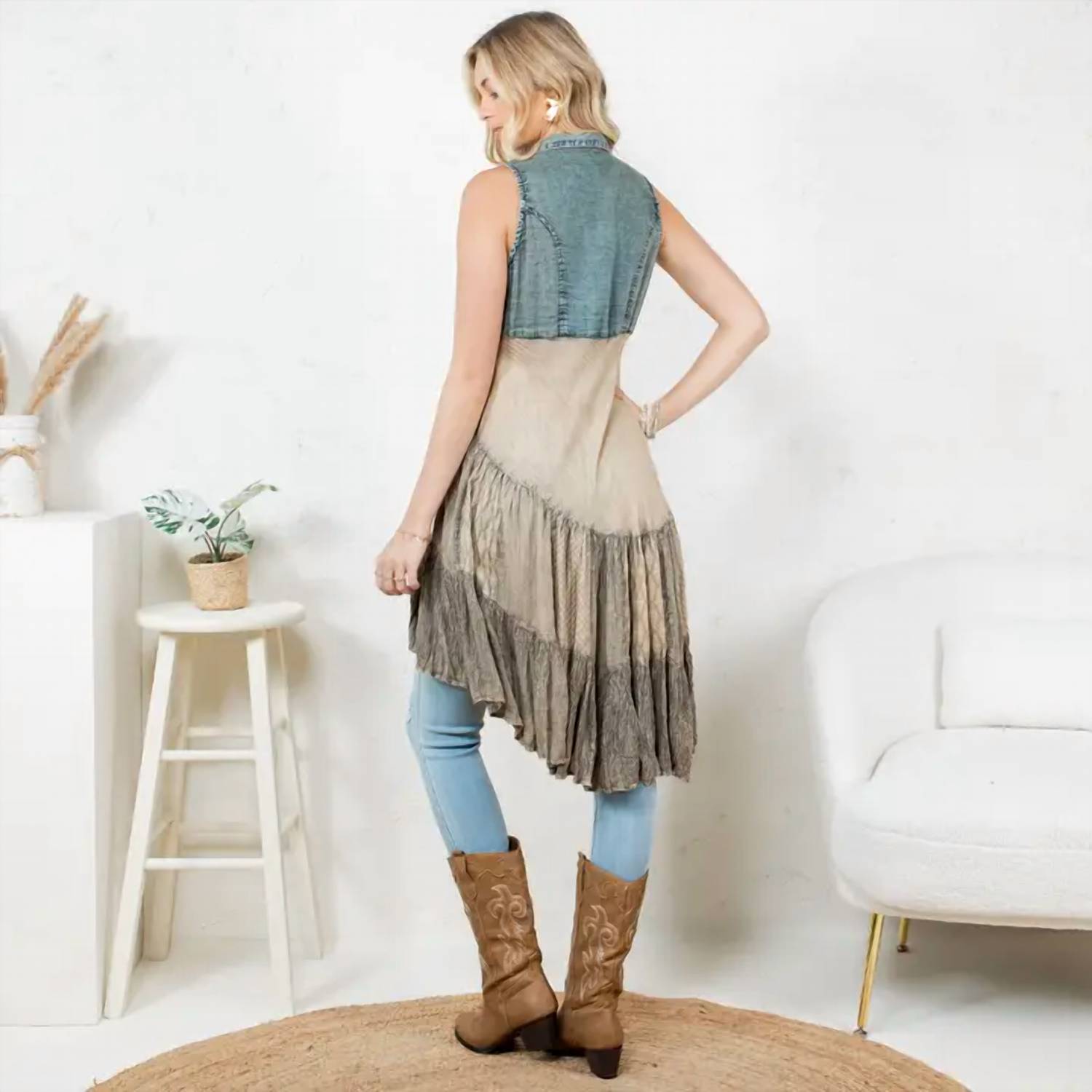 Young Threads - Front-open Asymmetrical High Low Top