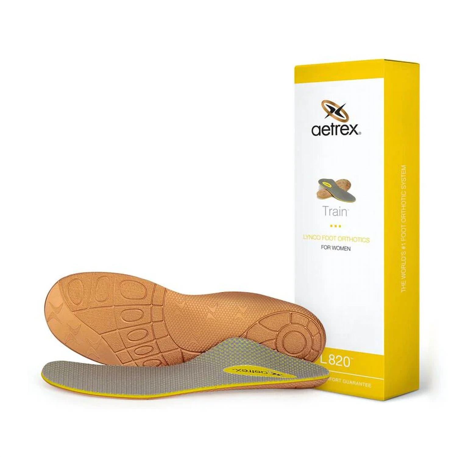 Aetrex Women's Train Posted Orthotics Insole in yellow - women's sneaker