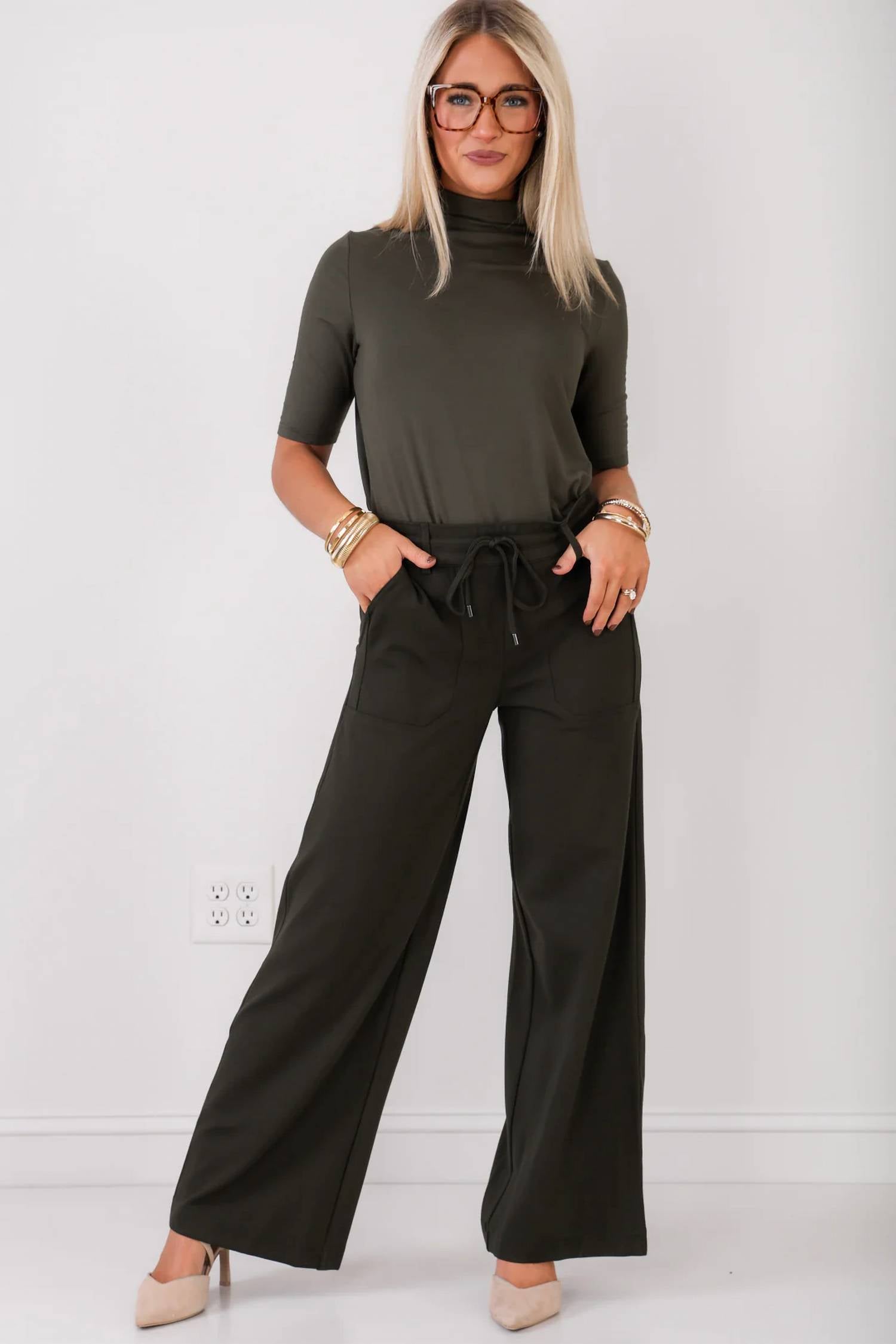 Tribal - Dark Ivy Pull On Pant With Drawcord