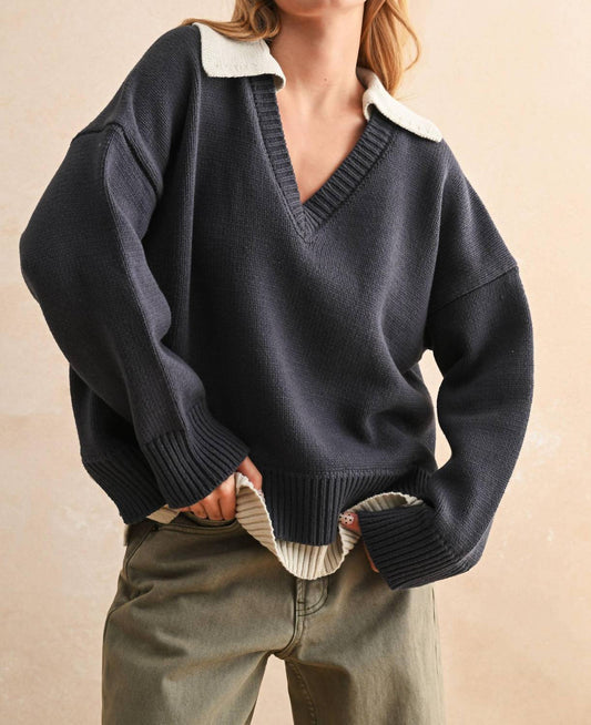 Miou Muse - Hampton Knit Collar Sweater