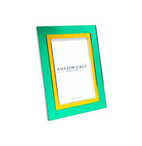 Tara Wilson Designs Acrylic Two-tone Frame in green yellow - item - detail view