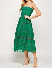 Strut & Bolt - Eyelet Lace Strapless Dress