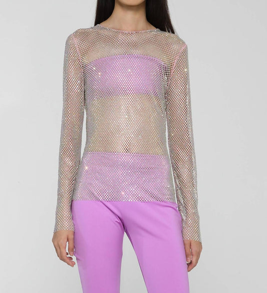 Giuseppe Di Morabito - Rhinestone Embroidered Mesh Top