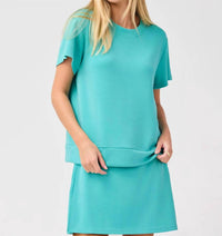 Mary Square Mckenzie Short Sleeve Top in ocean - women's t-shirt - alternate view