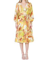 Flying Tomato - Printed Woven Midi Dress
