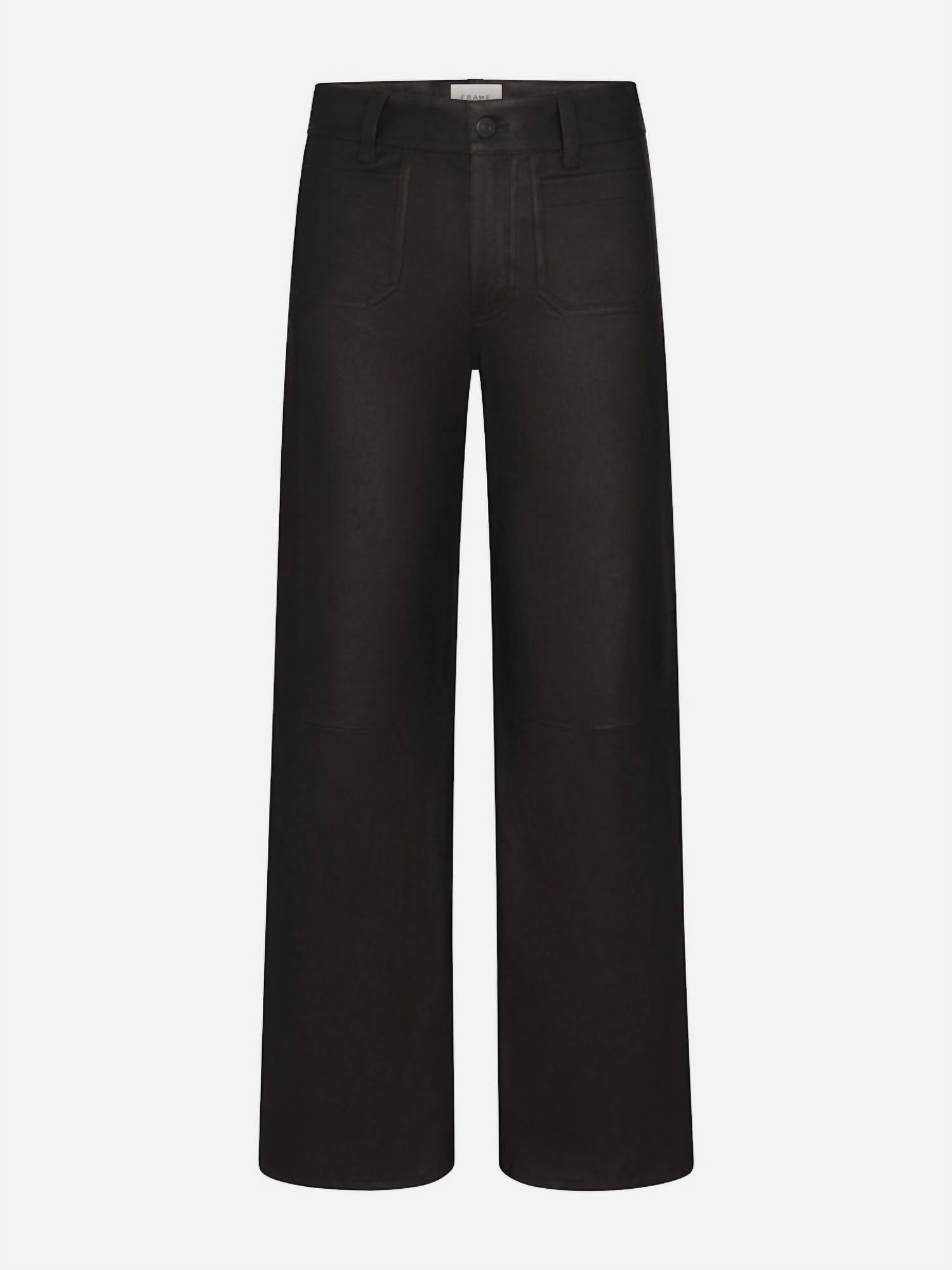 Frame - Women's Le Slim Palazzo Modernist Pocket Leather Pants
