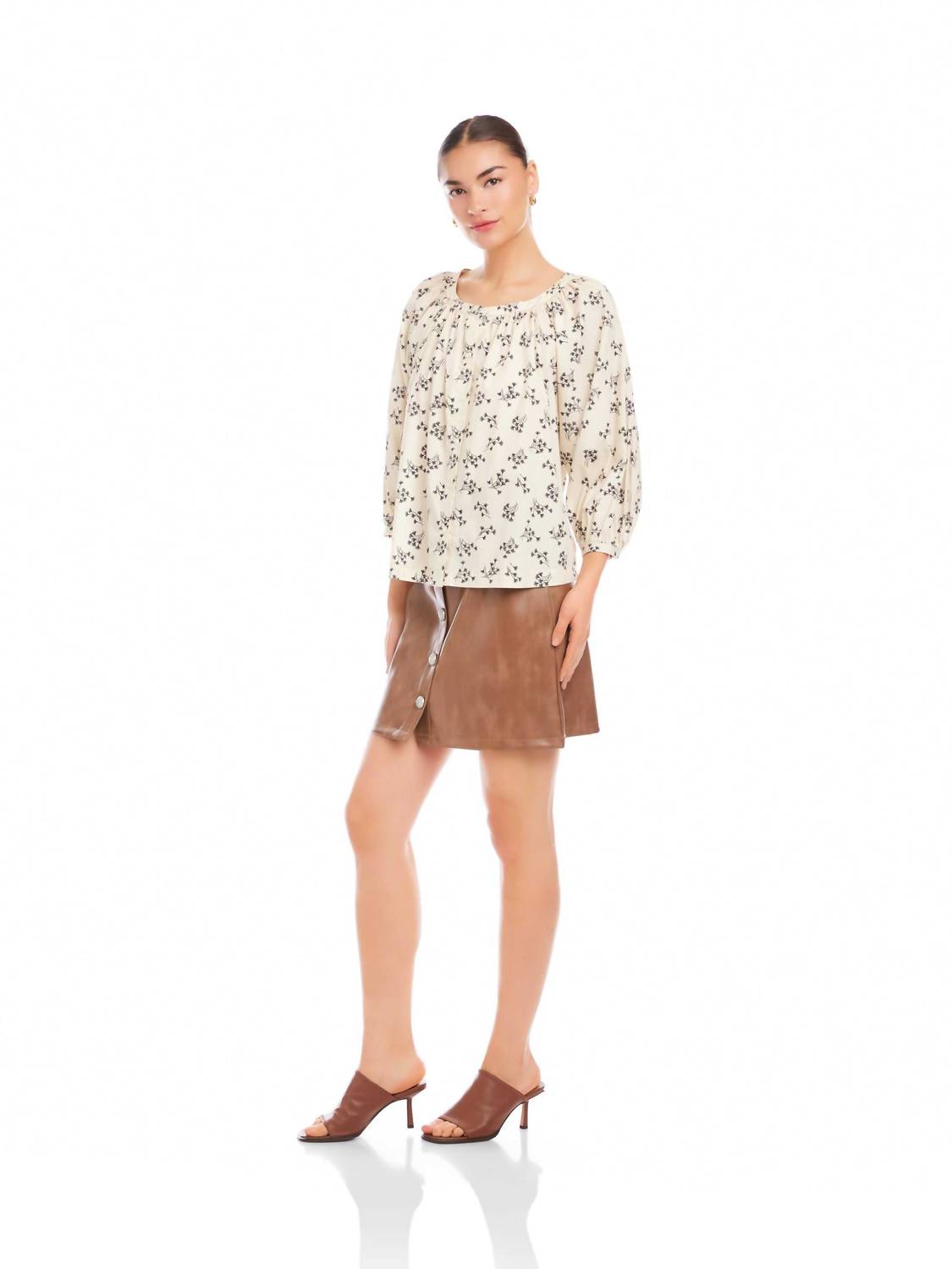 Fifteen Twenty - Sam 3/4 Sleeve Peasant Top